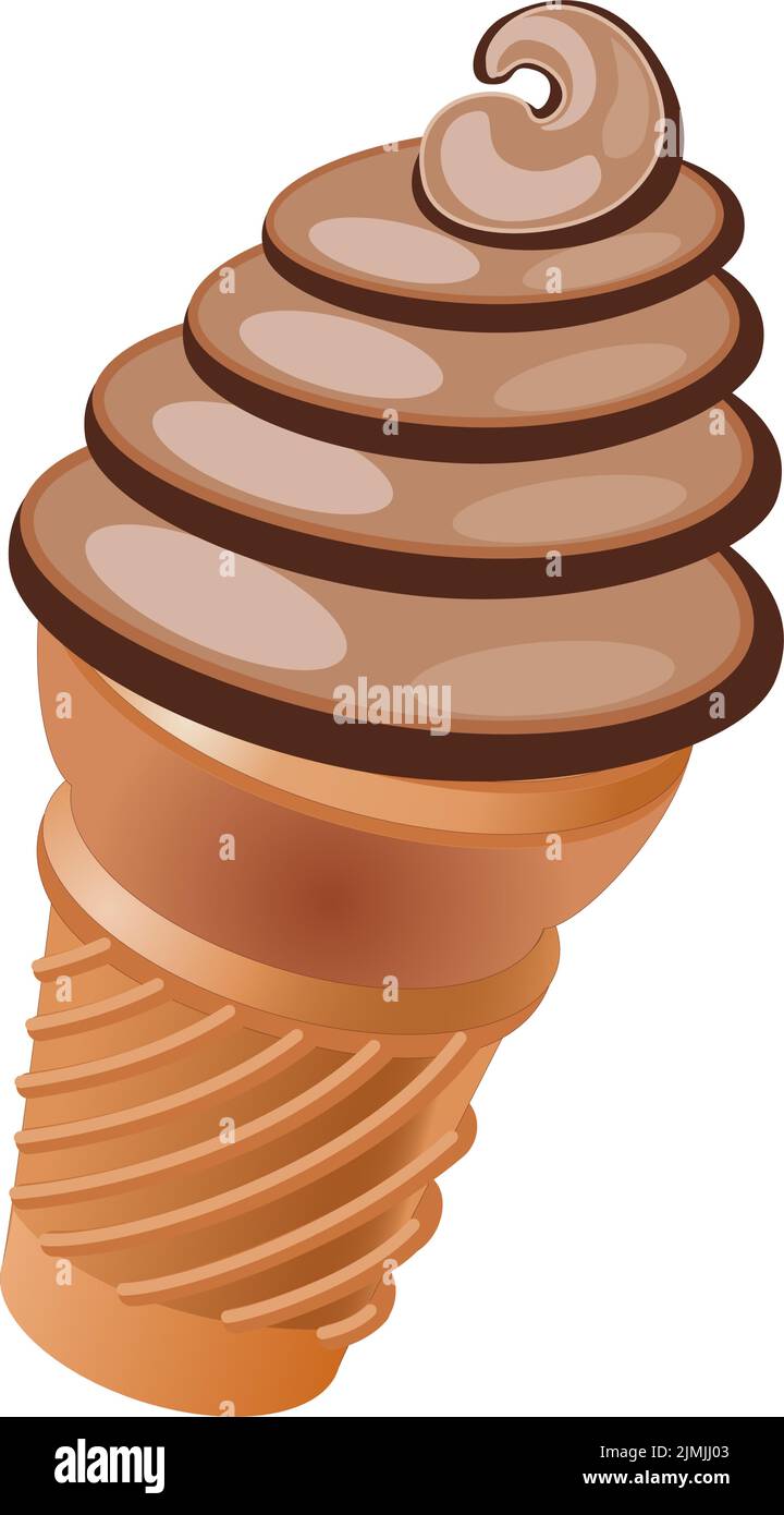 soft chocolate ice cream cone Stock Vector Image & Art - Alamy