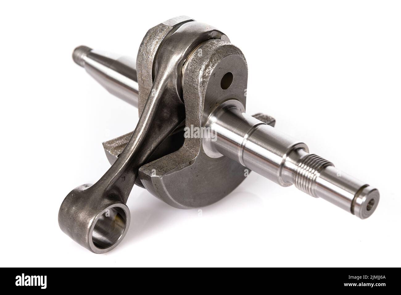 Chainsaw crankshaft on white background Stock Photo Alamy