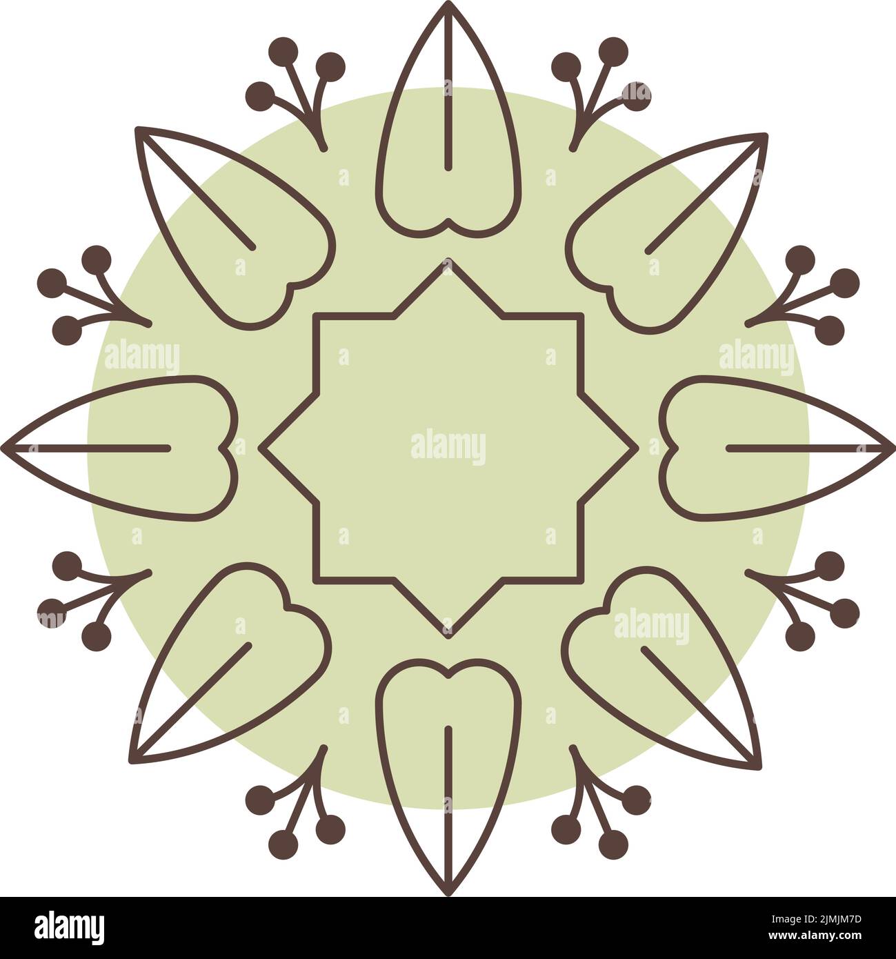 floral green badge Stock Vector Image & Art - Alamy