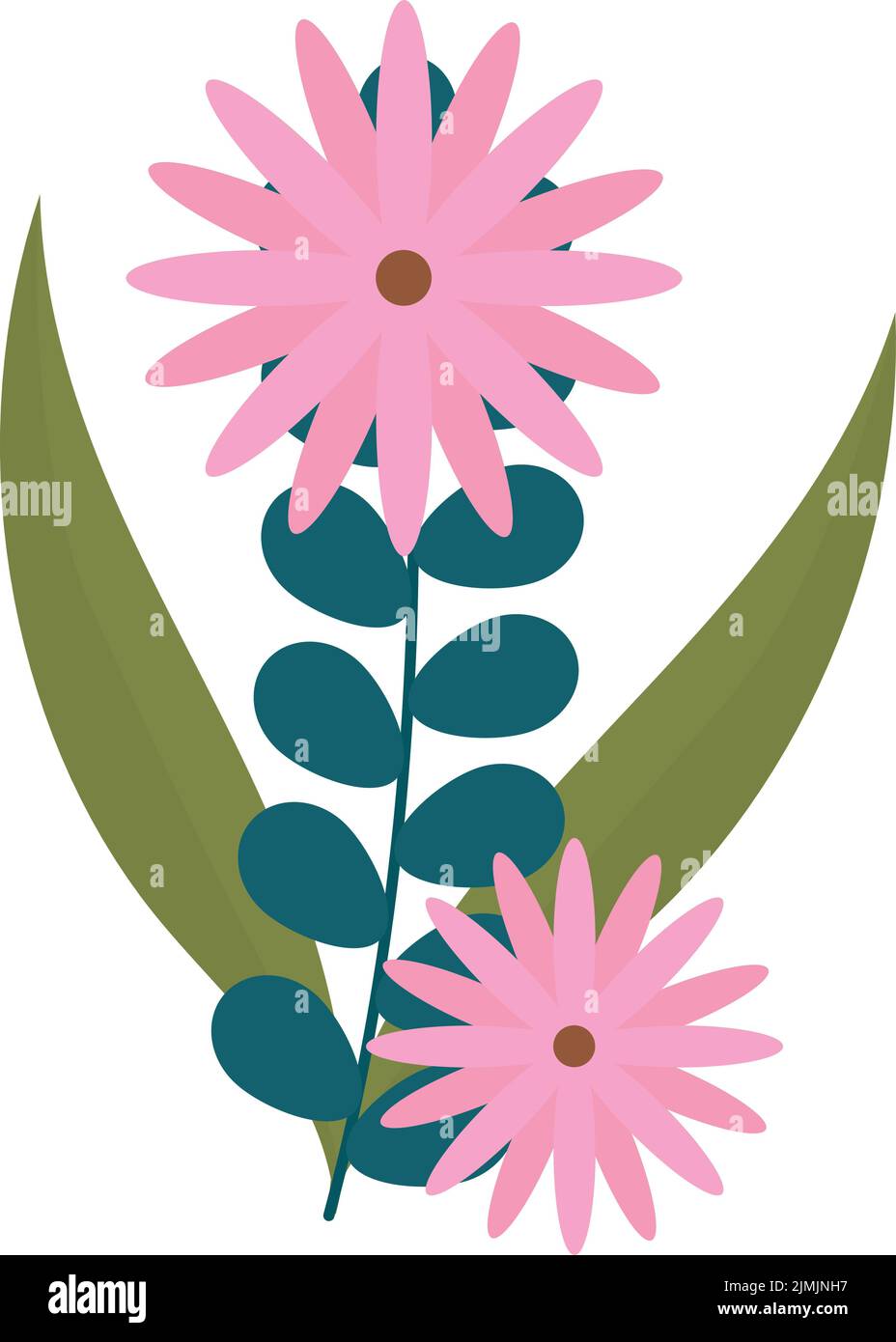 flowers and leaves Stock Vector Image & Art - Alamy