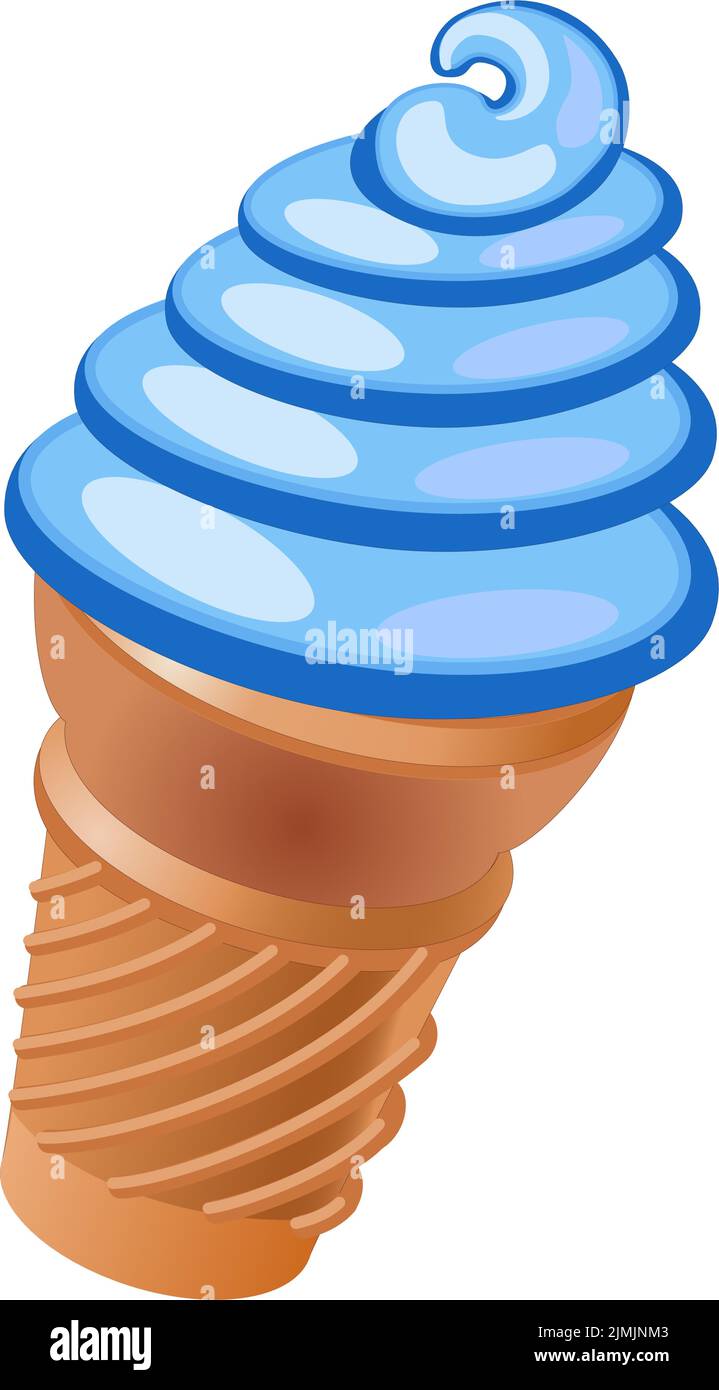 soft blueberry ice cream cone Stock Vector Image & Art - Alamy