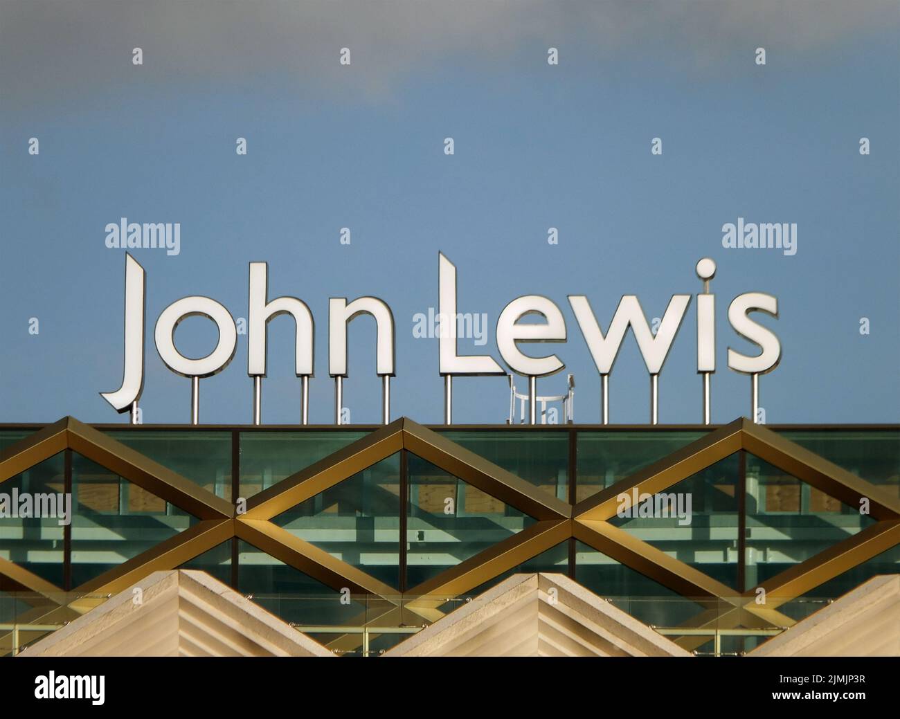 Sign above the John Lewis department sort in the Victoria quarter in