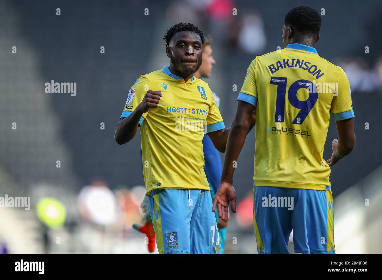 Fisayo Dele-Bashiru #17 of Sheffield Wednesday celebrates his teams win ...