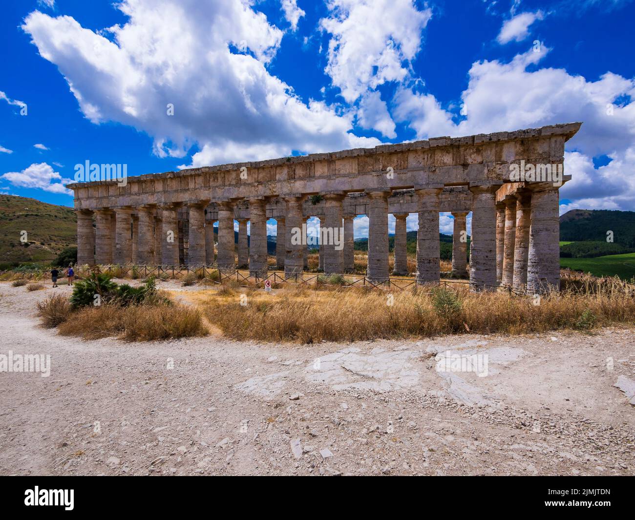 Doric temple of the Elymians of Segesta Stock Photo