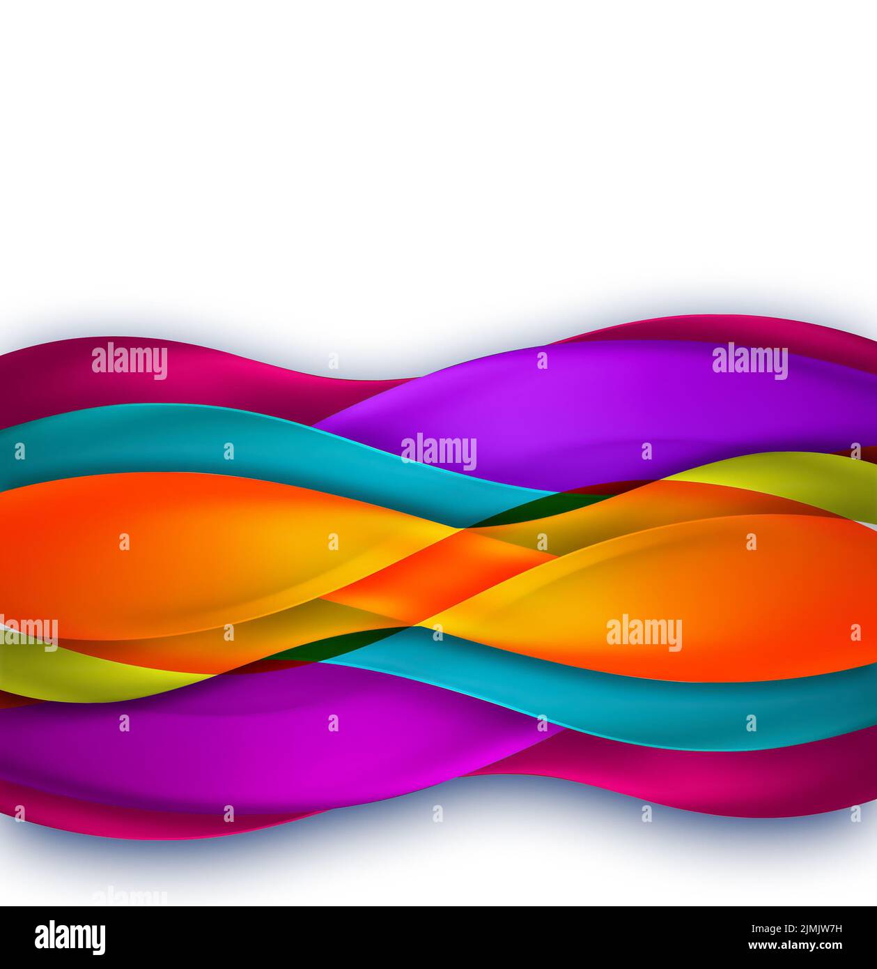 Bright Multicolored Waves Background Stock Photo