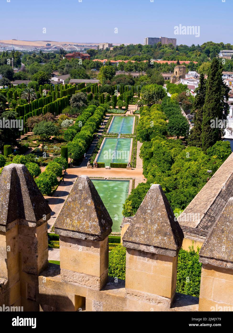 The Fortresses of the Alcazar of the Christian Kings Stock Photo