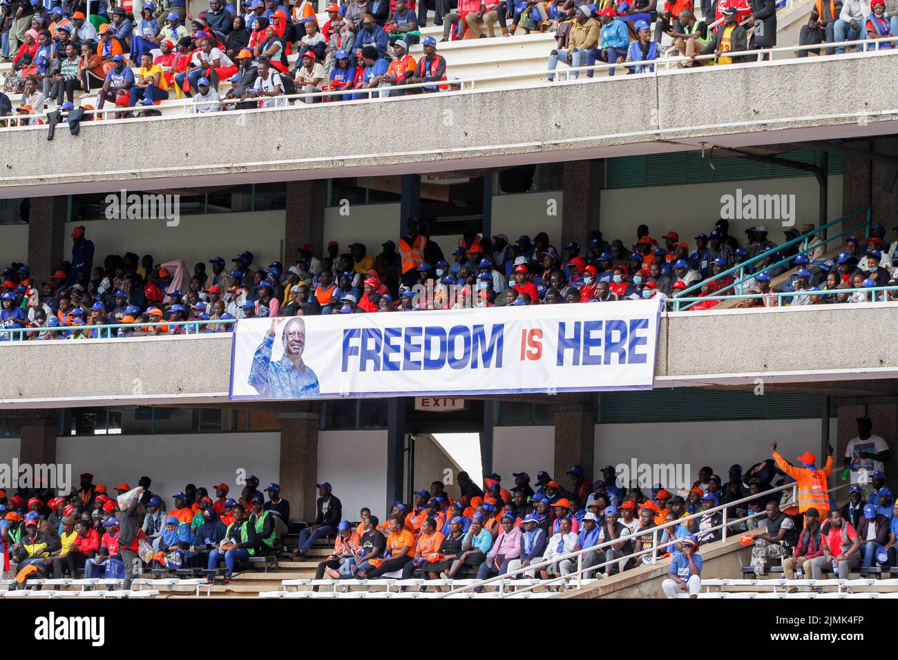 Nairobi, Kenya. 06th Aug, 2022. The Azimio One Kenya supporters seen ...