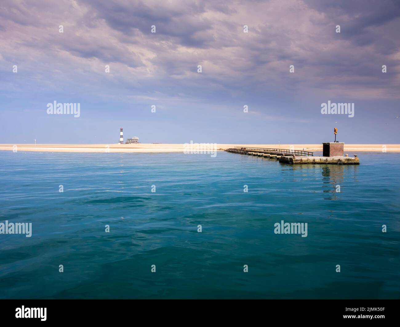 The lighthouse at Pelican Point Stock Photo Alamy