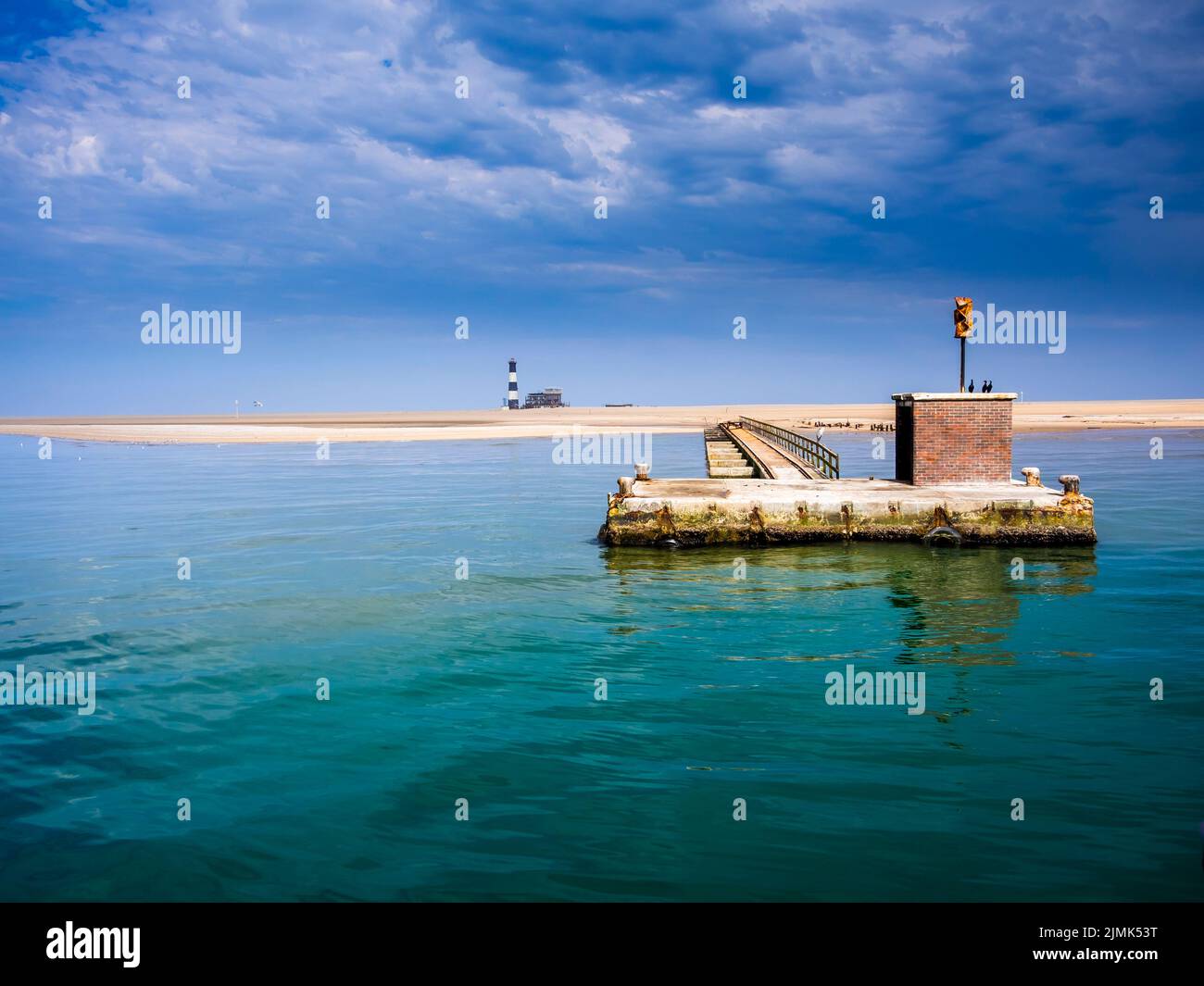 The lighthouse at Pelican Point Stock Photo Alamy