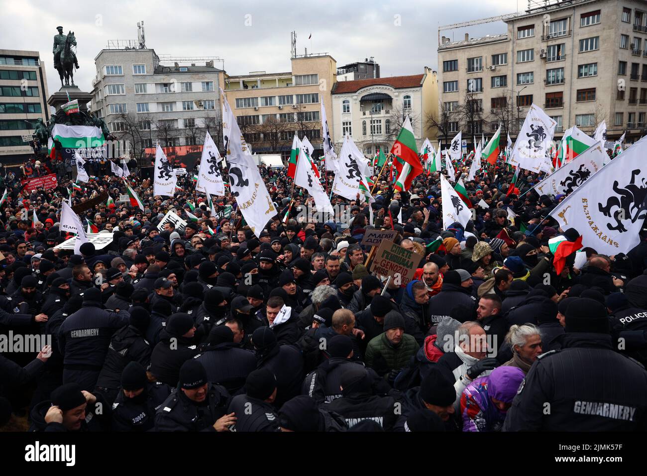 Protest against green certificate (EU Digital COVID Certificate) and