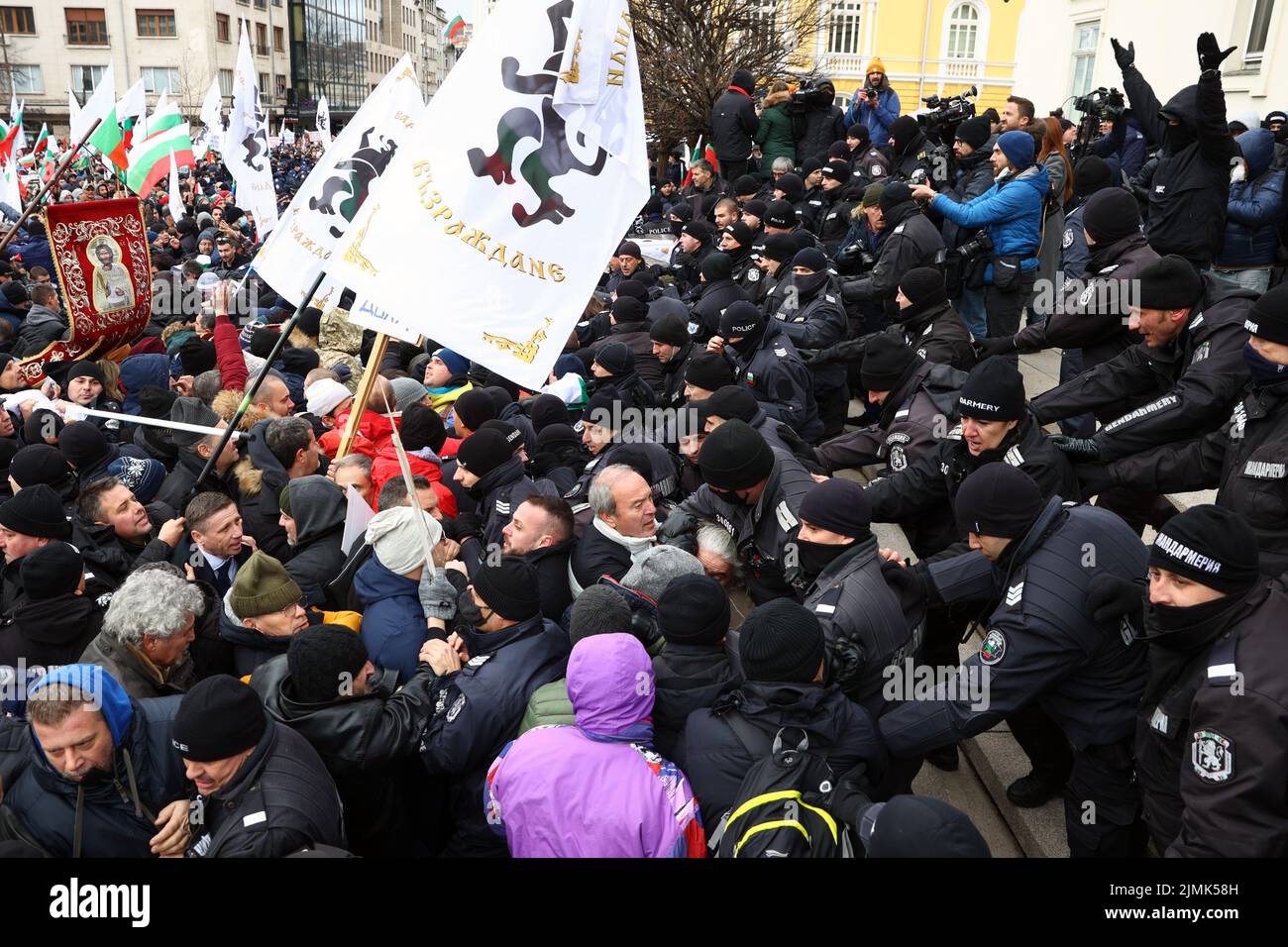 Protest against green certificate (EU Digital COVID Certificate) and