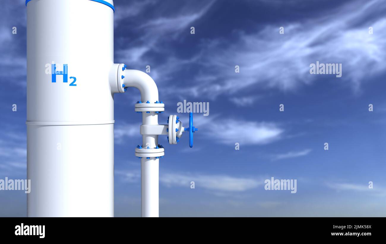 H2 Hydrogen Gas Tank Stock Photo Alamy