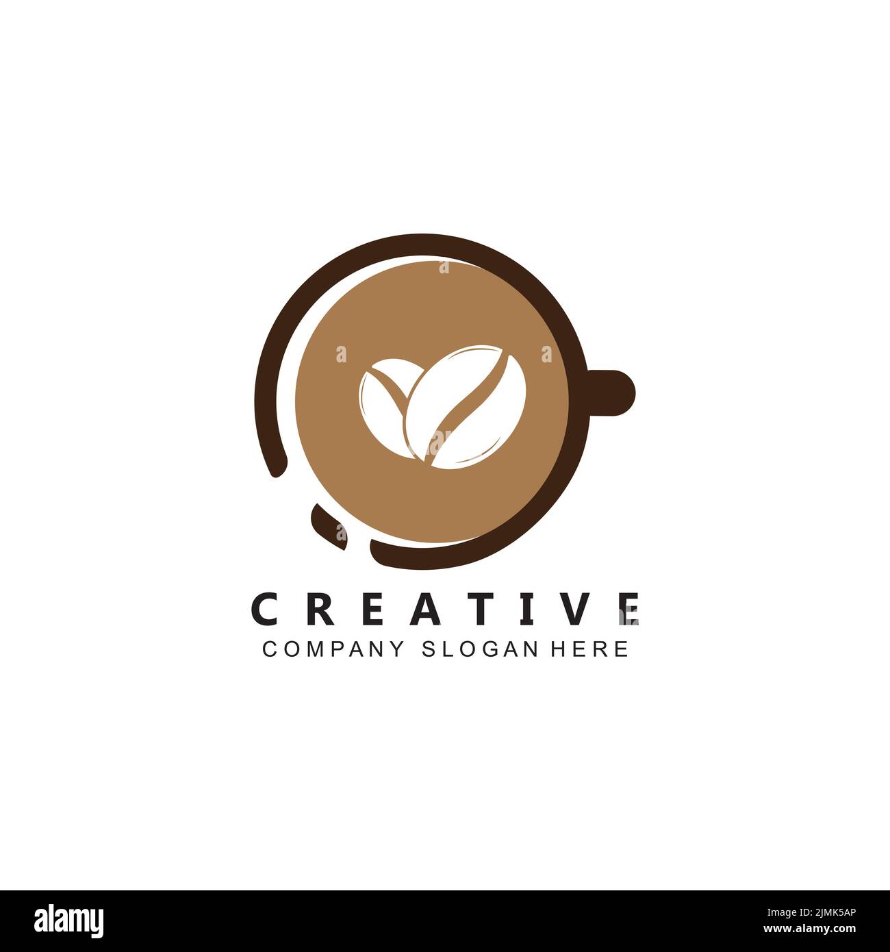 Beans And Coffee Cup Logo Template vector icon design Stock Vector ...