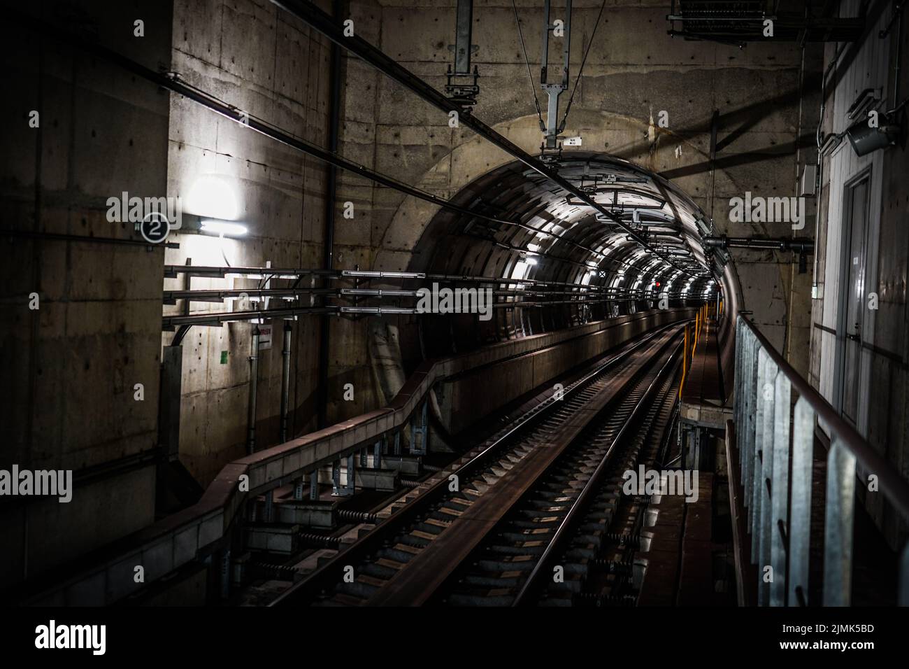 Sendai municipal subway tunnel Stock Photo
