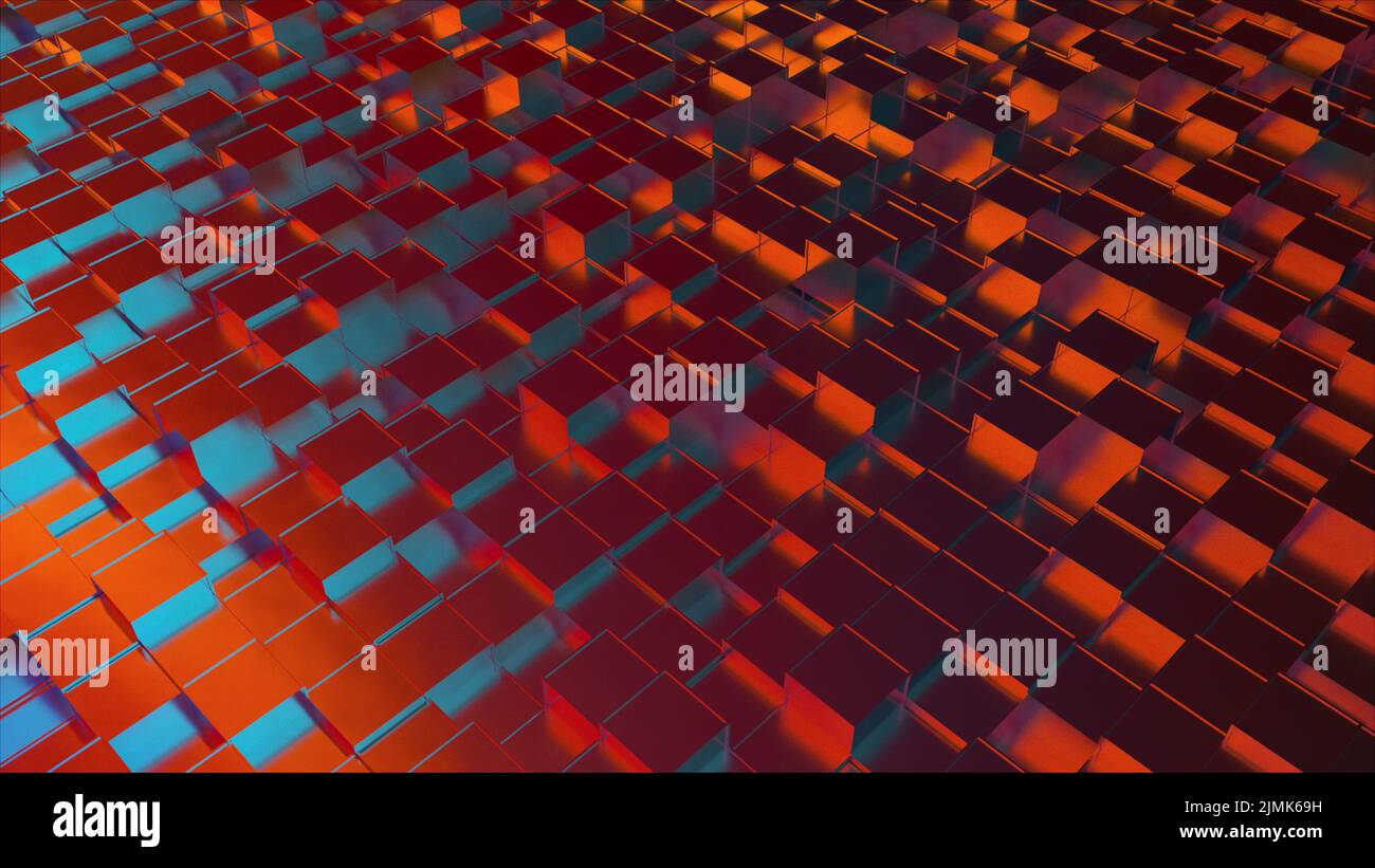 Cubes with colorful light Stock Photo