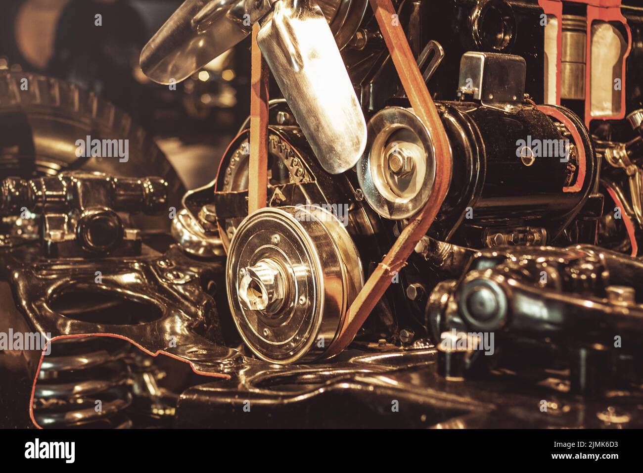 Close up of retro internal combustion engine Stock Photo Alamy