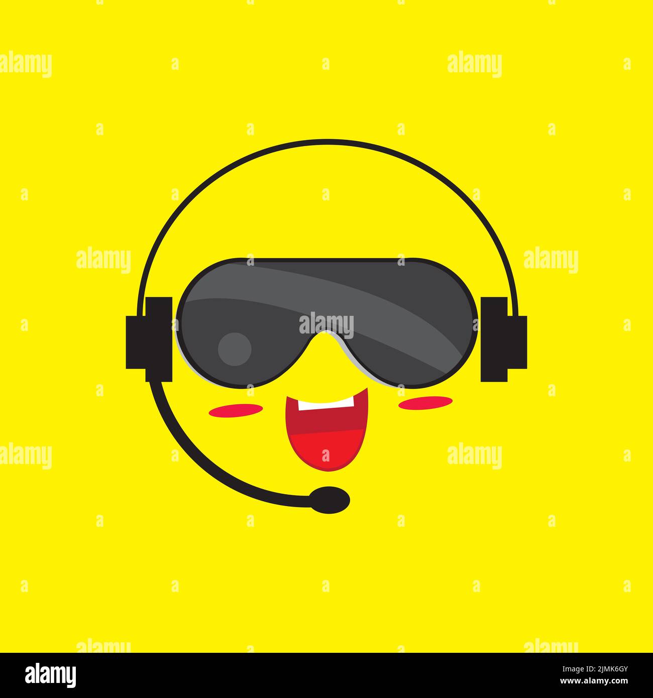 emoji cartoon feeling logo icon symbol Stock Vector