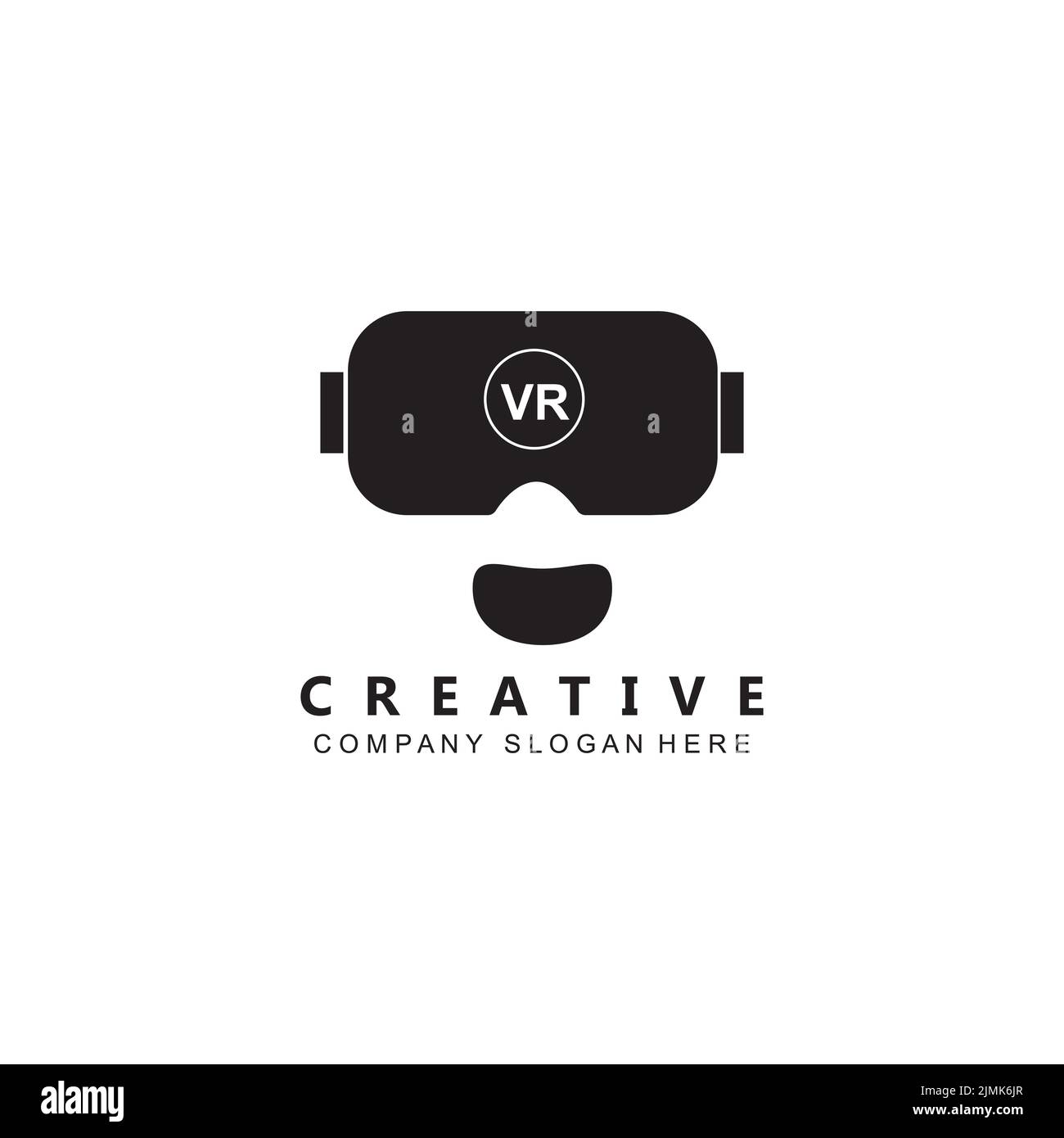 human virtual reality logo vector symbol icon Stock Vector Image & Art