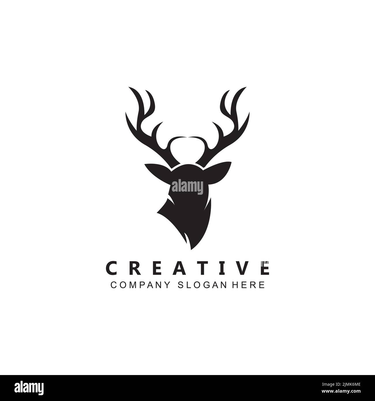 Deer Logo Template vector icon illustration design Stock Vector