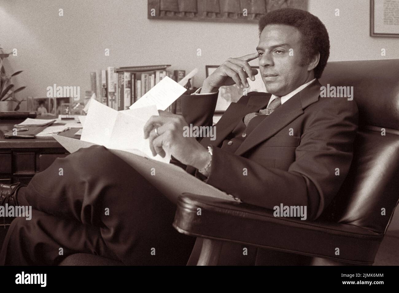 Andrew Young, a Democratic Congressman from Georgia, on May 6, 1976. (USA) Stock Photo
