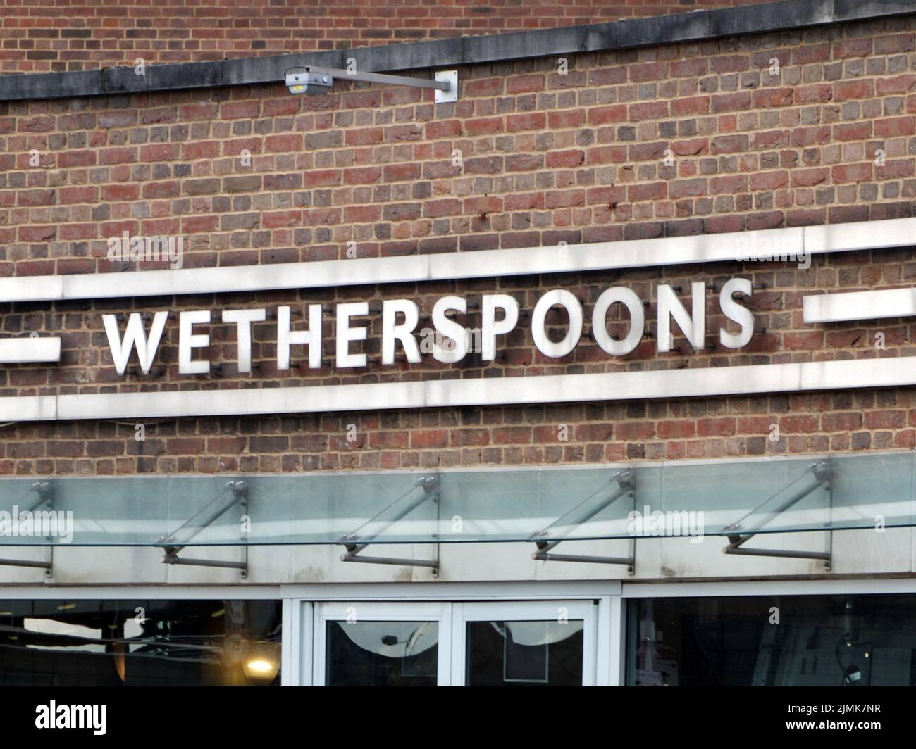 Sign over the wetherspoons public house at leeds railway station Stock Photo