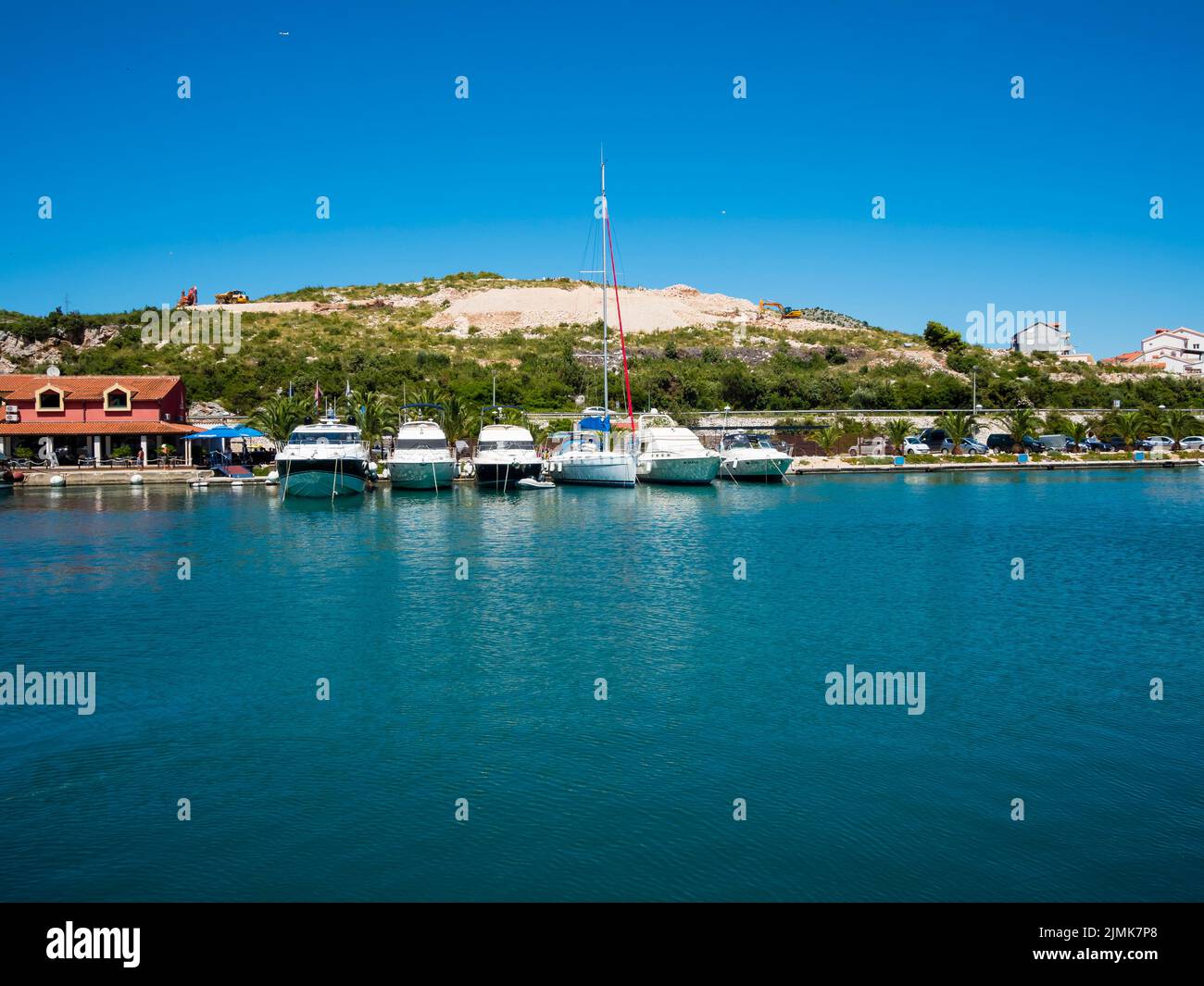 The fishing village Marina with bay and marina Stock Photo - Alamy