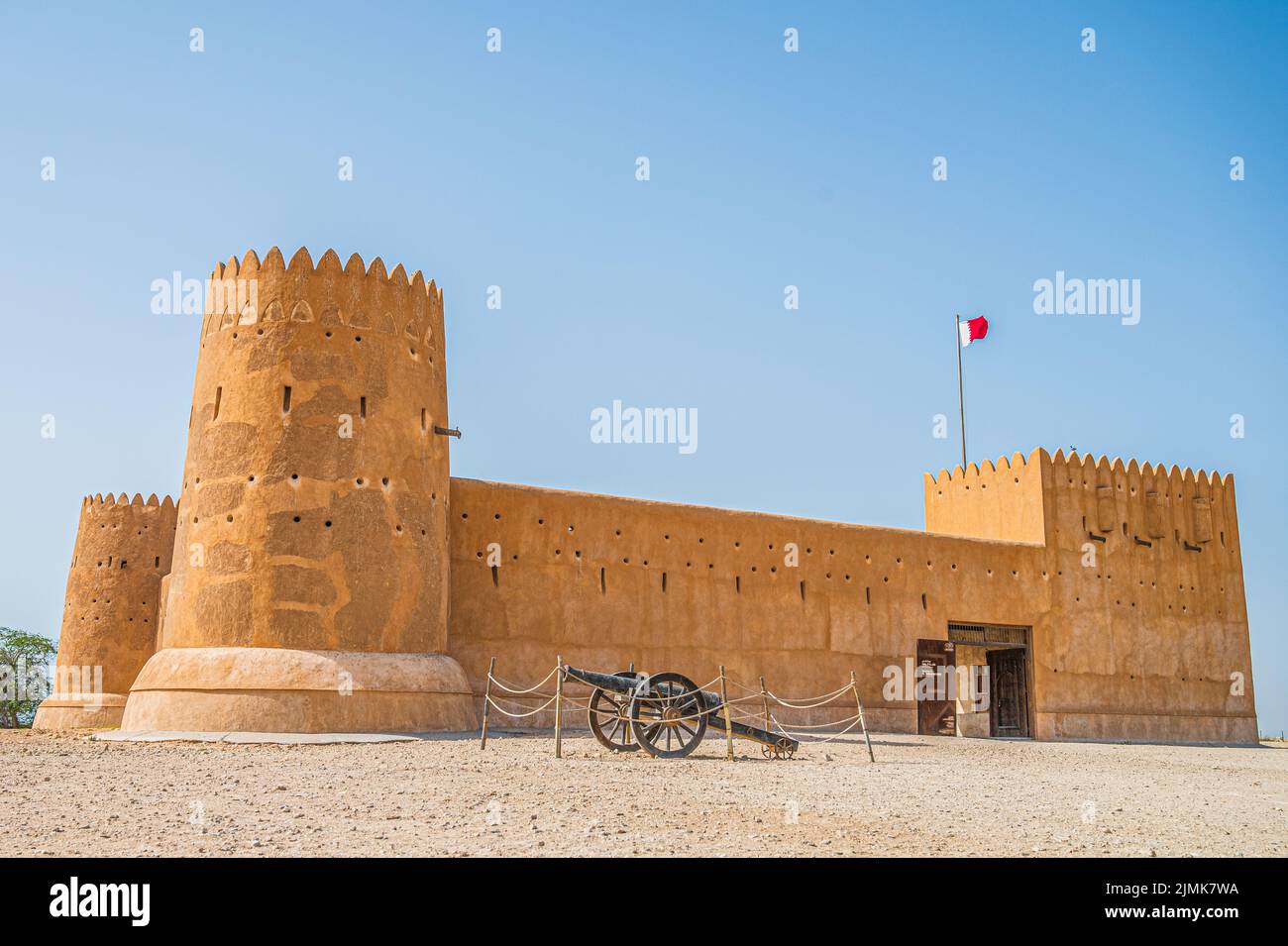Al Zubarah Fort is a World Heritage Site in Qatar for the 2022 for FIFA World Cup Stock Photo
