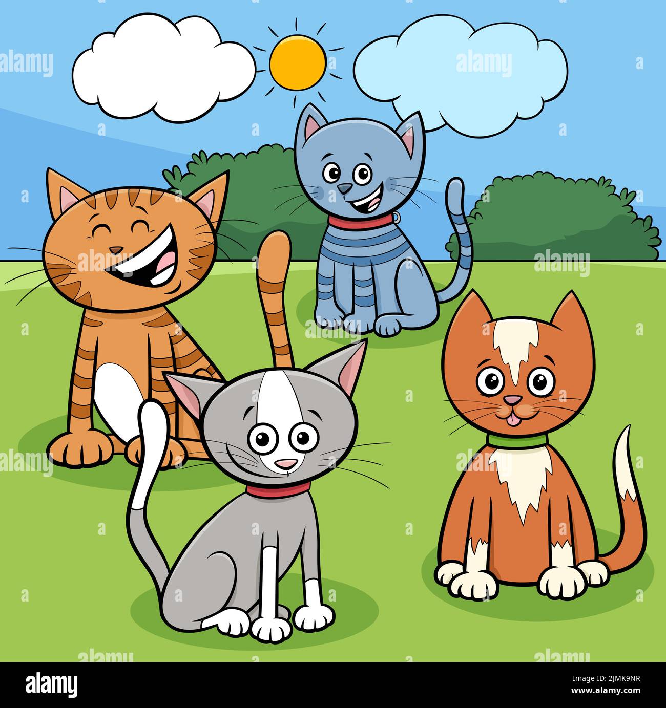 Cats and kittens animal characters cartoon illustration Stock Photo Alamy