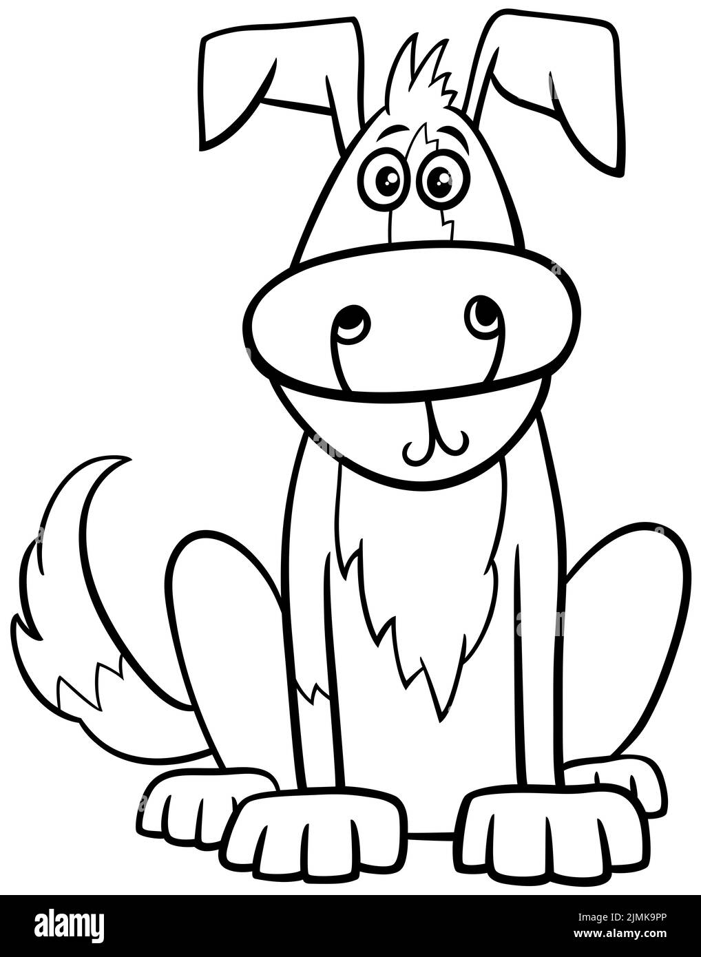 Cartoon funny dog comic animal character Stock Photo