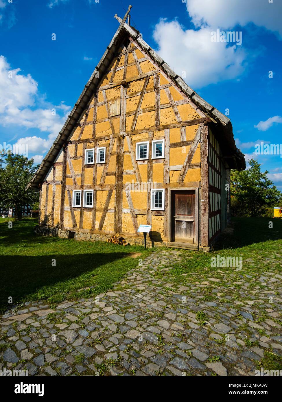 Historical half-timbered house in the open-air museum Hessenpark Stock Photo
