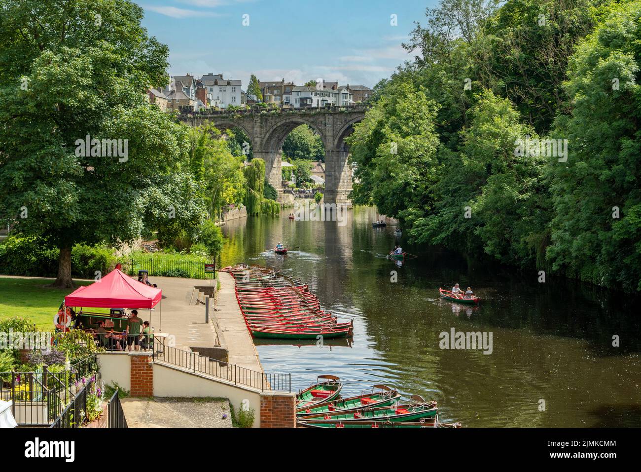 River Nidd, Knaresborough, Yorkshire, England Stock Photo