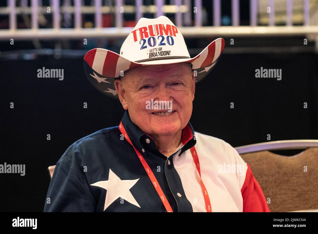 Dallas, Texas, USA. 6th Aug, 2022. A man attends CPAC Texas 2022 conference at Hilton Anatole (Credit Image: © Lev Radin/Pacific Press via ZUMA Press Wire) Stock Photo