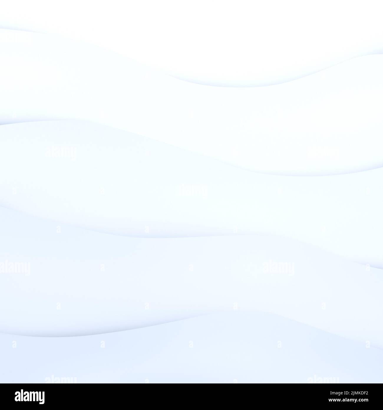 White and light blue overlapping layers or bent, wavy lines with shadows. Modern, minimalistic and abstract background with copy space. Stock Photo