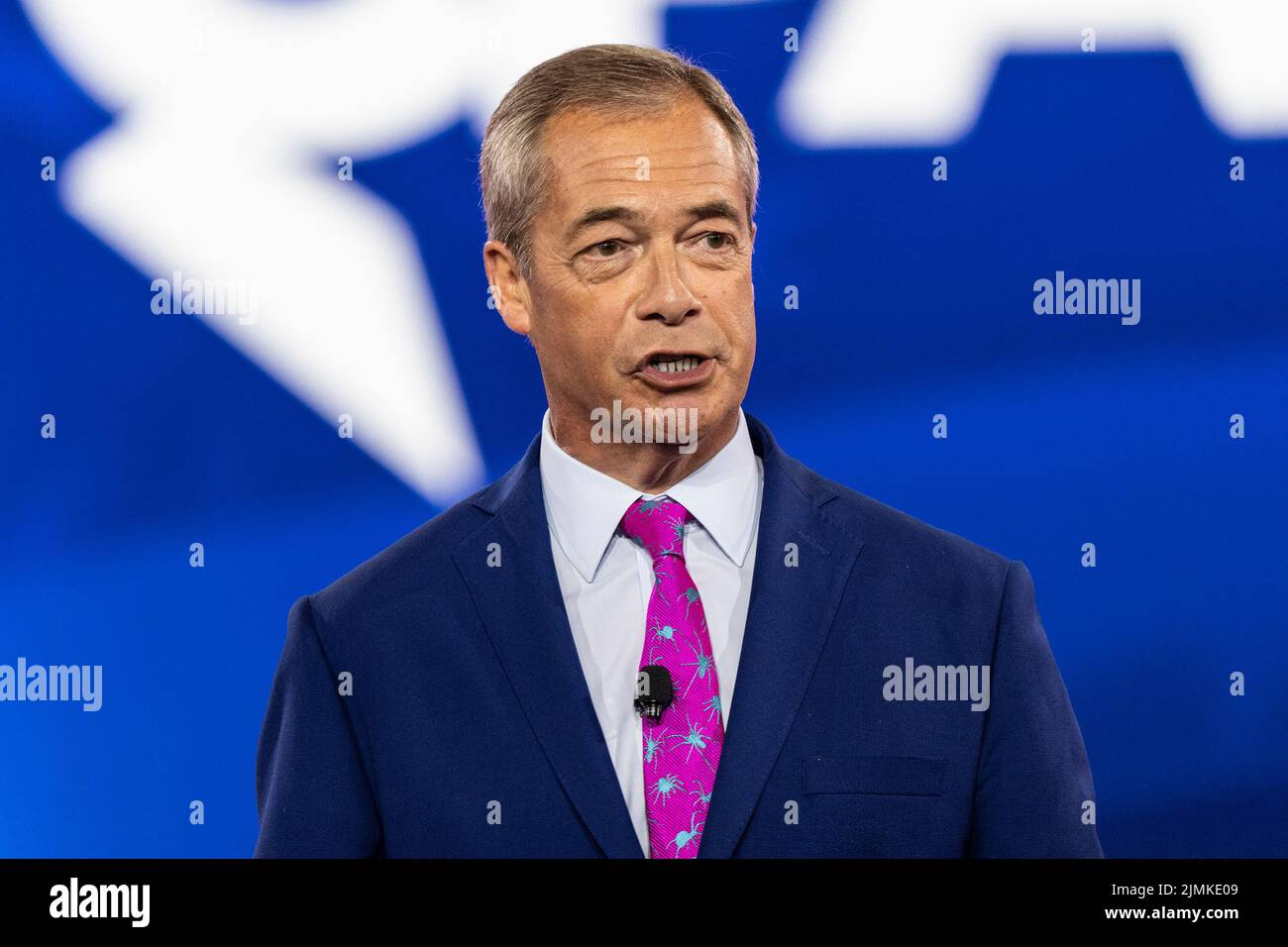 Dallas, Texas, USA. 6th Aug, 2022. Nigel Farage speaks during CPAC Texas 2022 conference at Hilton Anatole (Credit Image: © Lev Radin/Pacific Press via ZUMA Press Wire) Stock Photo