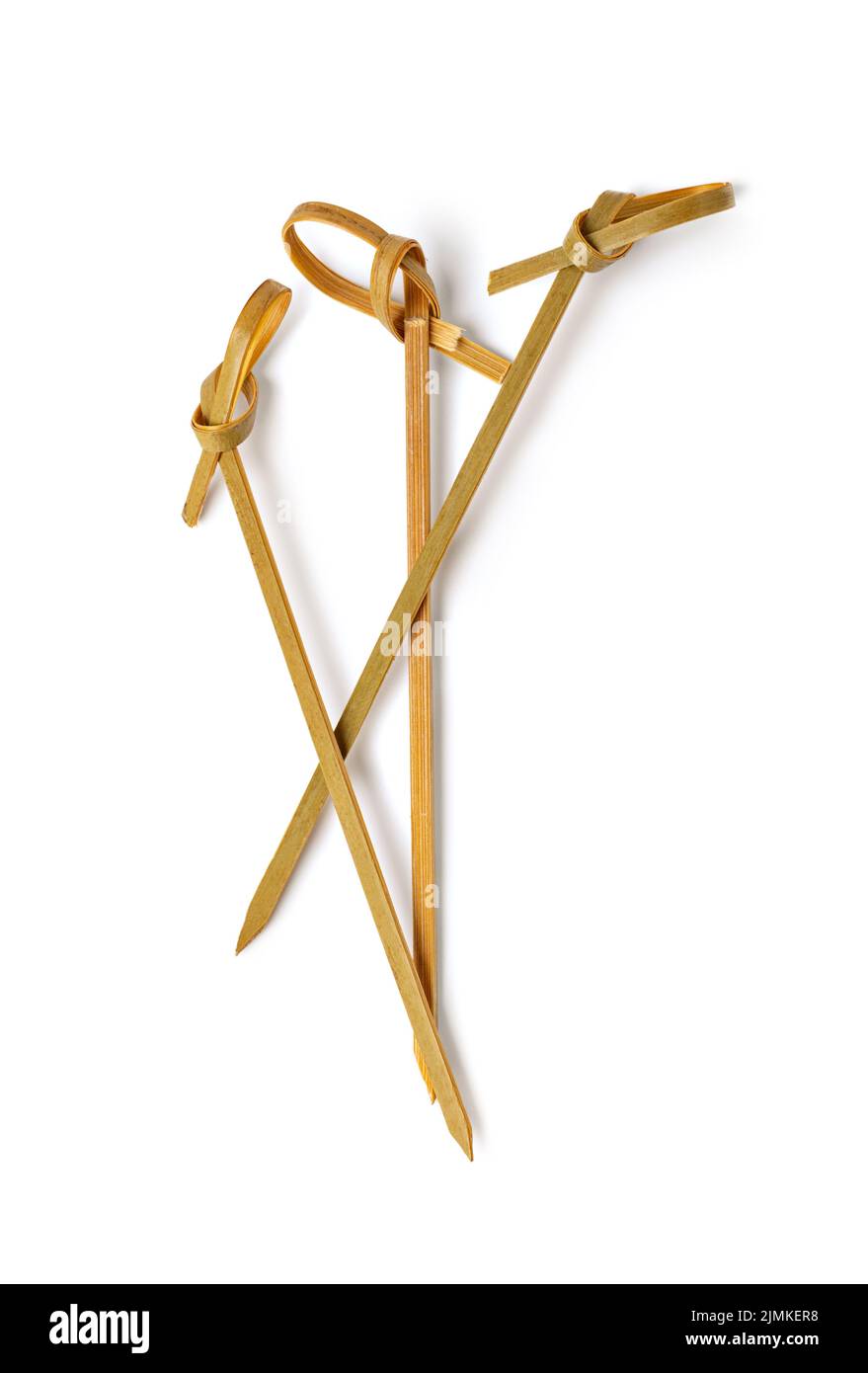Bamboo cocktail pick isolated Stock Photo