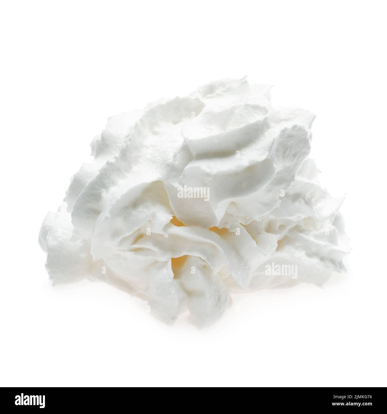 Whipped cream foam isolated on white background Stock Photo Alamy