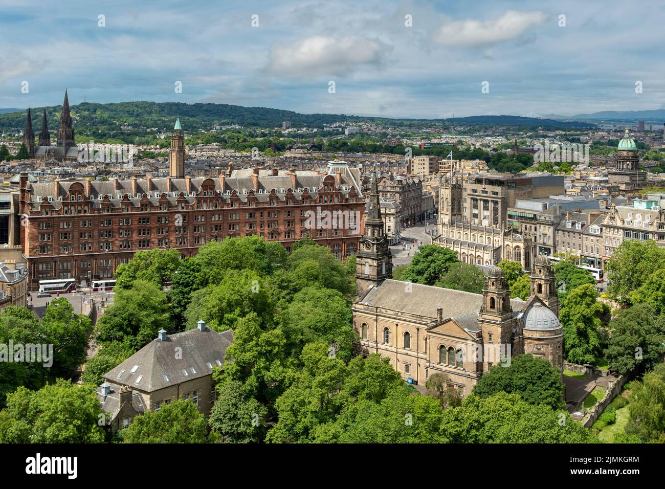 City View from the Castle, Edinburgh, Mid-Lothian, Scotland Stock Photo