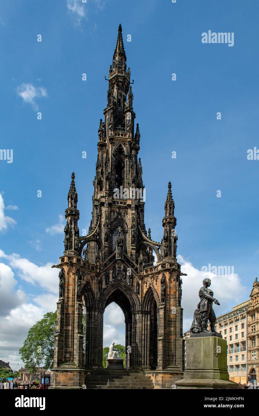 The Scott Monument, Princes Street, Edinburgh, Mid-Lothian, Scotland Stock Photo