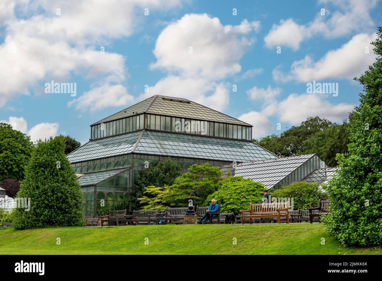 Glasshouse in Botanical Gardens, Glasgow, Scotland Stock Photo