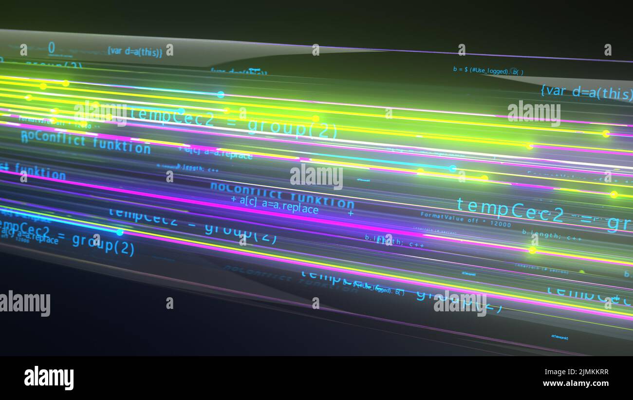 Optical Fiber Algorithm Streams Stock Photo - Alamy