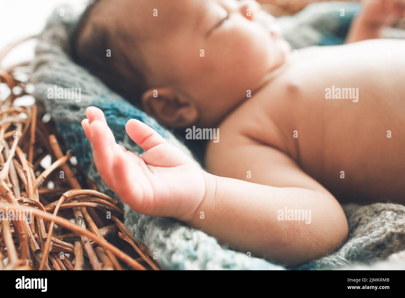 baby skin care health protection treatment newborn Stock Photo