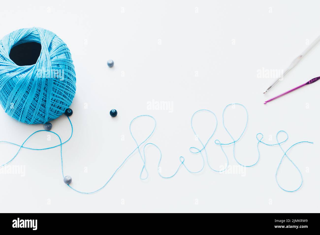 embroidery hobby handmade craft thread beads Stock Photo Alamy