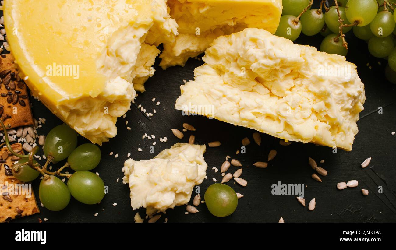 healthy nutrition organic food homemade cheese Stock Photo