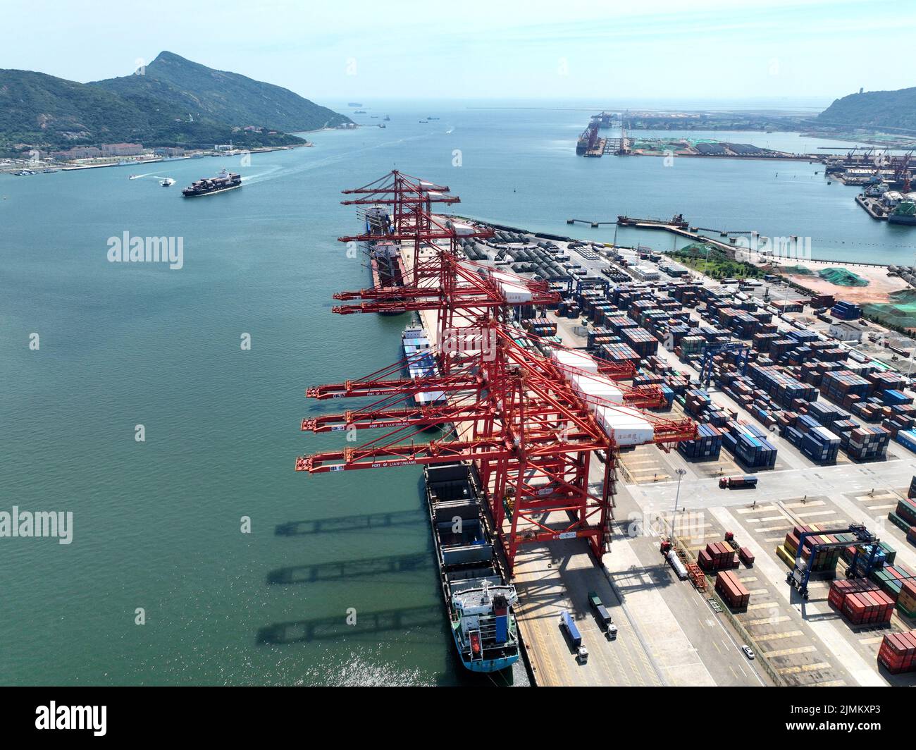LIANYUNGANG, CHINA - AUGUST 7, 2022 - Aerial photo taken on Aug 7, 2022 ...