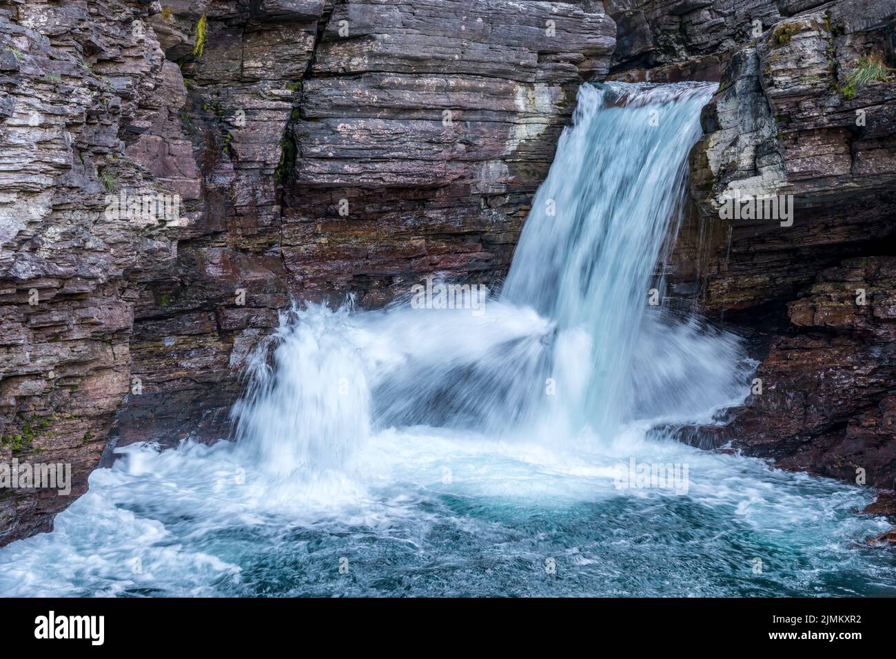 St Mary Falls in Montana Stock Photo