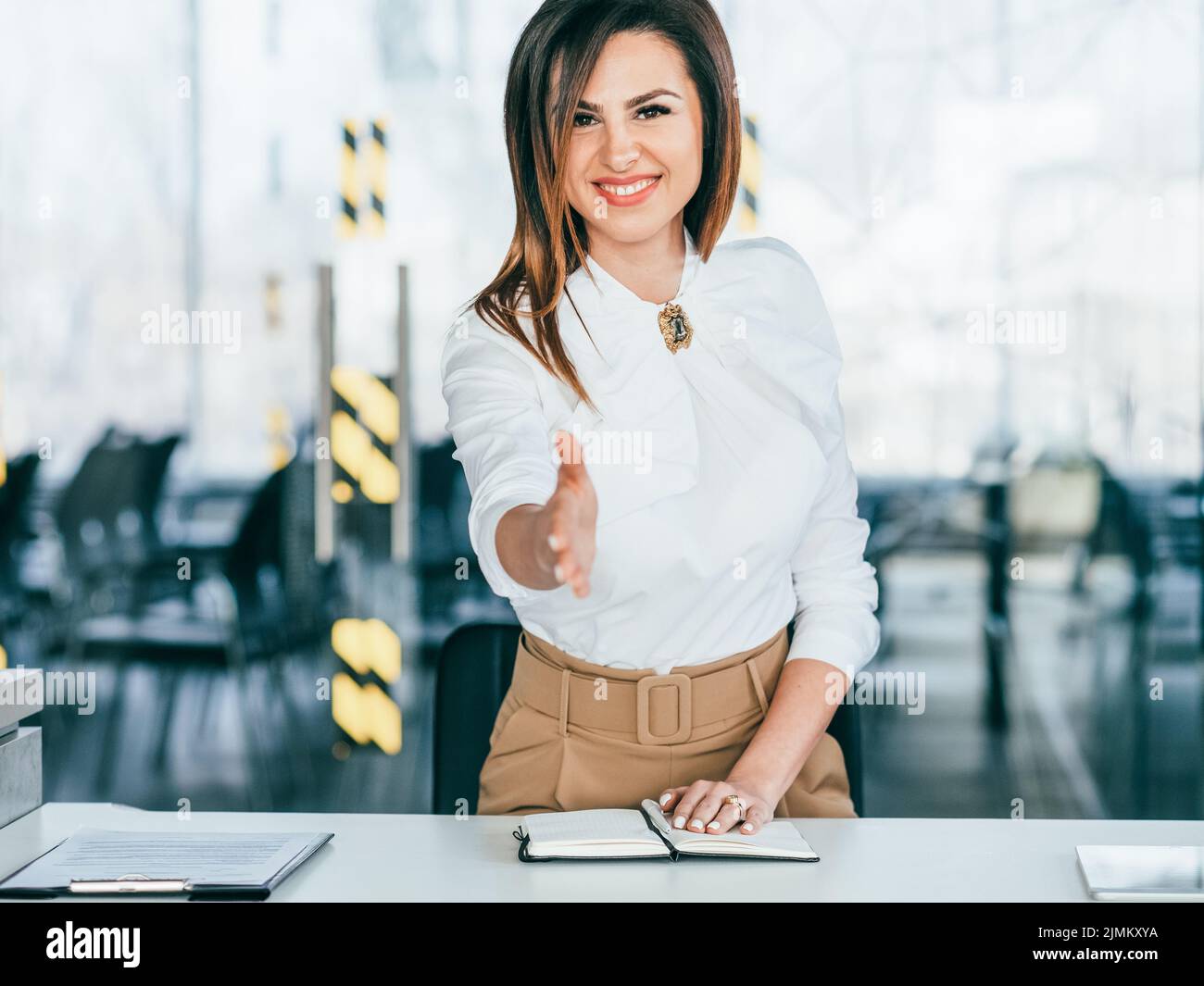 human resources job interview appointment female Stock Photo