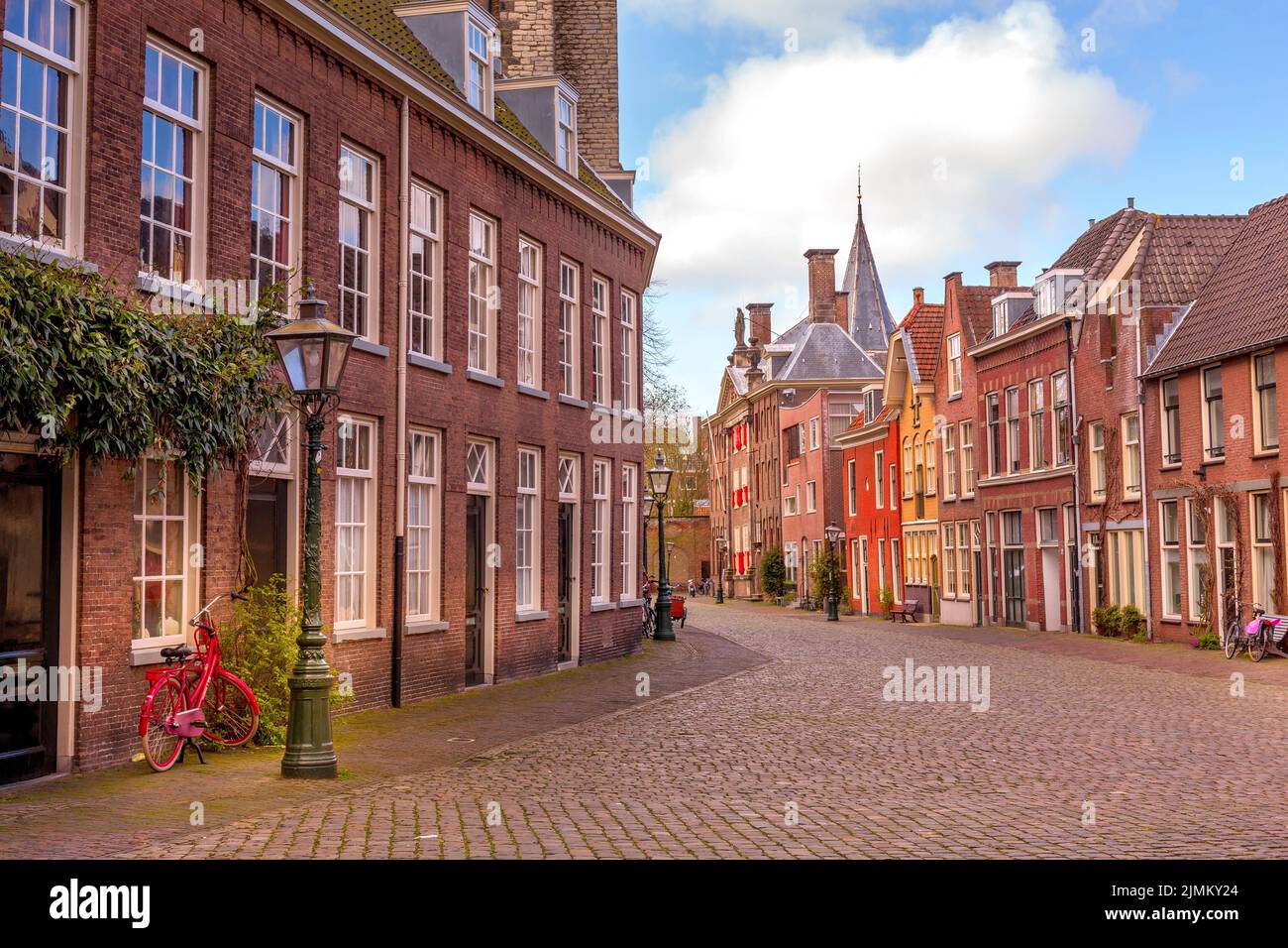 Traditional houses view in Leiden, Netherlands Stock Photo Alamy