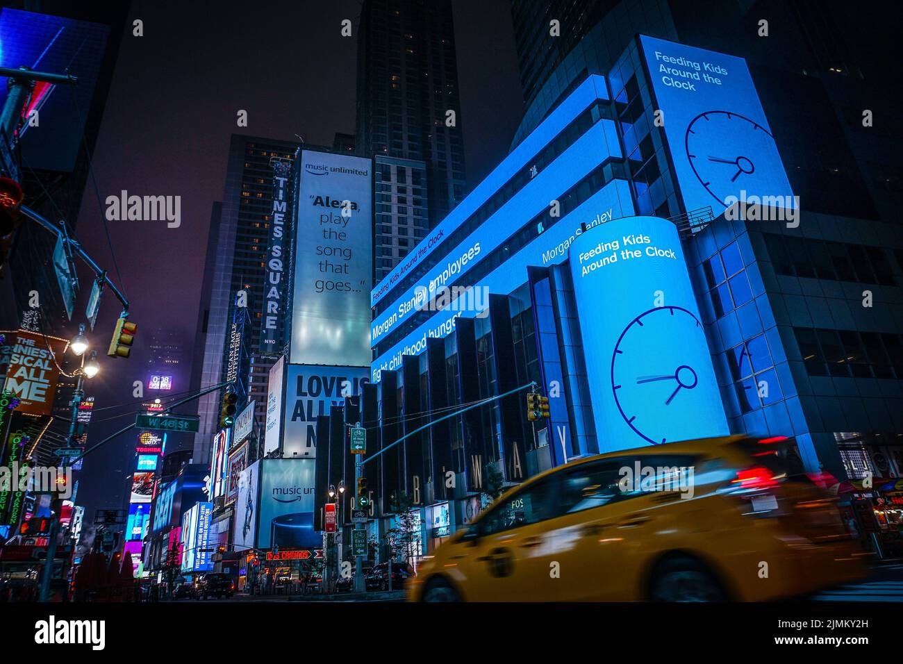 Night view of the New York Times Square (TimesSquare) Stock Photo
