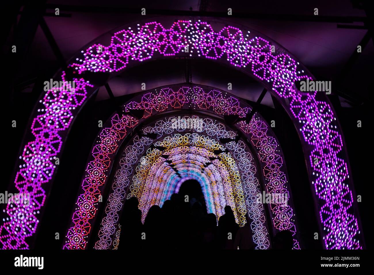 Light of the tunnel (Christmas illuminations Stock Photo Alamy