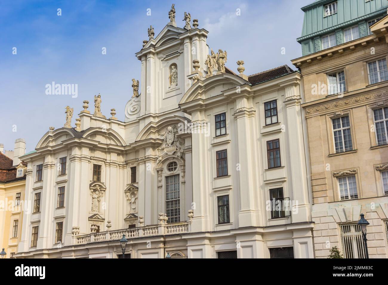 Sculptures on a historic building in Vienna, Austria Stock Photo